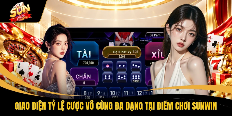 Giao diện tỷ lệ cược vô cùng đa dạng tại điểm chơi SUNWIN