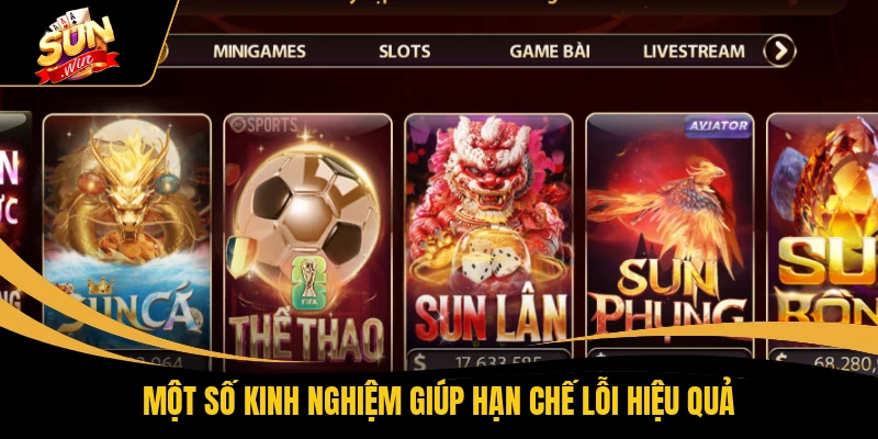 Một số kinh nghiệm giúp hạn chế lỗi hiệu quả