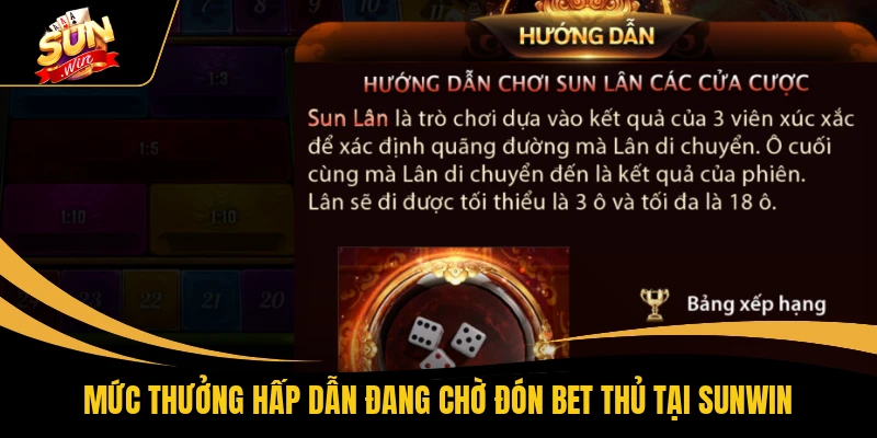Mức thưởng hấp dẫn đang chờ đón bet thủ tại SUNWIN