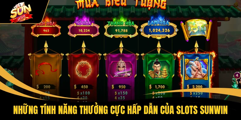 Những tính năng thưởng cực hấp dẫn của Slots SUNWIN