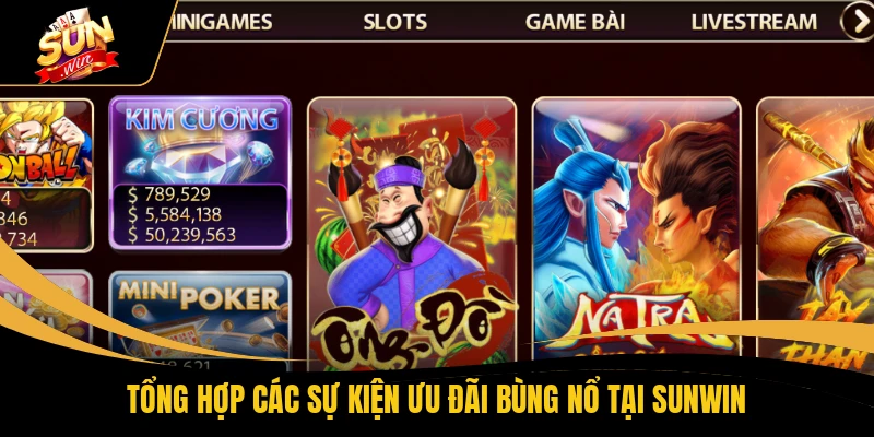 Tổng hợp các sự kiện ưu đãi bùng nổ tại SUNWIN