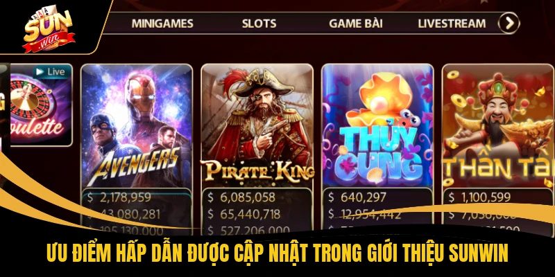 Ưu điểm hấp dẫn được cập nhật trong giới thiệu SUNWIN